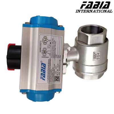 1/4 Inch 1 Inch Pneumatic High Pressure Two Piece Ball Valve With Internal Teeth