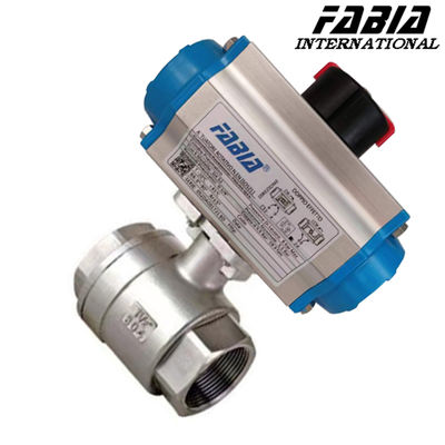 1/4 Inch 1 Inch Pneumatic High Pressure Two Piece Ball Valve With Internal Teeth