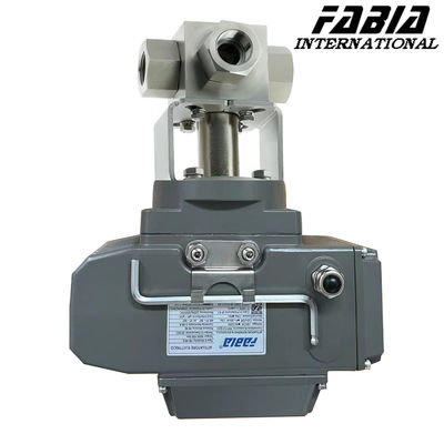 3/4" 1 4" 1 2" Three Way High Pressure Ball Valve With Internal Teeth Electric