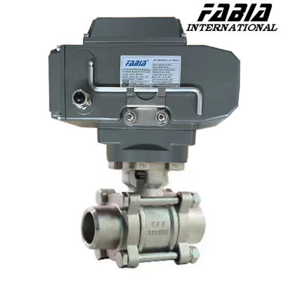 Butt Welding High Pressure Ball Valve Three Piece Electric Valve