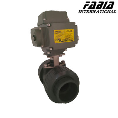 Electric PVC Soft Seal Industrial Ball Valve For Oil Gas Water Chemical
