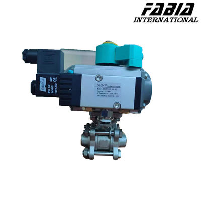 Butt Welding Pneumatic Valve Three Plate Stainless Steel Industrial Ball Valve