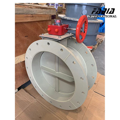 12 Inch Worm Gear Manual Butterfly Valve With Flange Connection And Soft Sealing