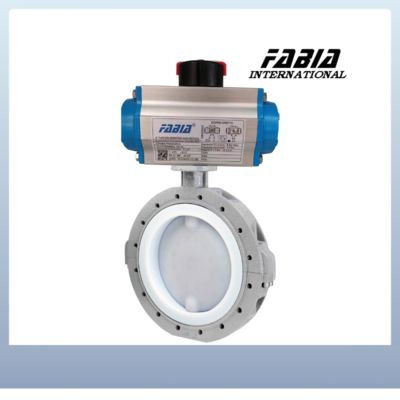 High-quality valve products Pneumatic Fluorine Lined Clamp Butterfly Valve Clamp End