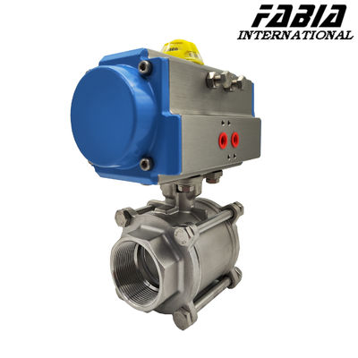 PN16 Hydraulic And Pneumatic Ball Valve  Water Vlave Two Way For Chemical Processing