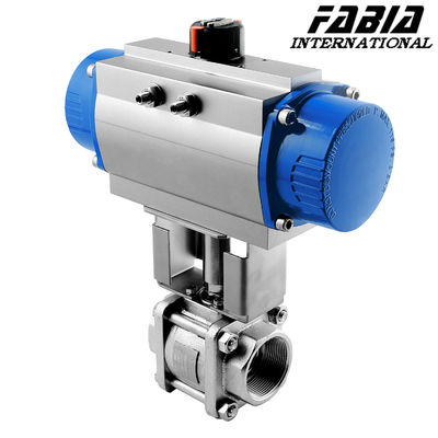 PN16 Hydraulic And Pneumatic Ball Valve  Water Vlave Two Way For Chemical Processing