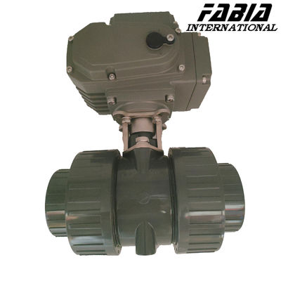 Electric PVC Soft Seal Industrial Ball Valve For Oil Gas Water Chemical