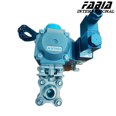 Butt Welding Pneumatic Valve Three Plate Stainless Steel Industrial Ball Valve
