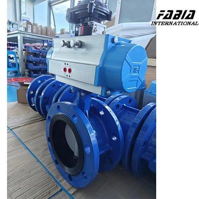 Pneumatic Carbon Steel Flanged Butterfly Valve Low Maintenance For Pulp And Paper Mills