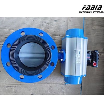 Pneumatic Carbon Steel Flanged Butterfly Valve Low Maintenance For Pulp And Paper Mills