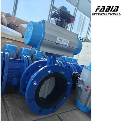 Pneumatic Carbon Steel Flanged Butterfly Valve Low Maintenance For Pulp And Paper Mills