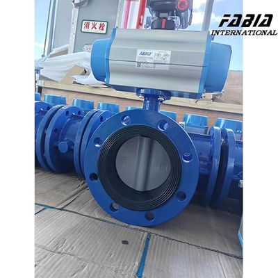 Pneumatic Carbon Steel Flanged Butterfly Valve Low Maintenance For Pulp And Paper Mills