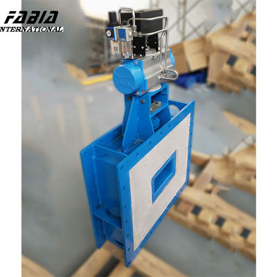 Pneumatic Rectangular Flange RTO Gas Valve  Carbon Steel For Quick On Off And High Temperature