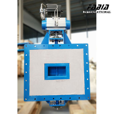 Pneumatic Rectangular Flange RTO Gas Valve  Carbon Steel For Quick On Off And High Temperature