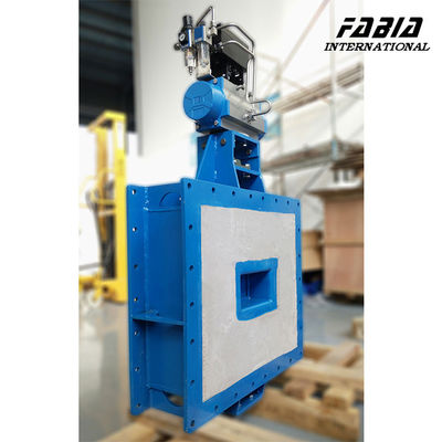 Pneumatic Rectangular Flange RTO Gas Valve  Carbon Steel For Quick On Off And High Temperature