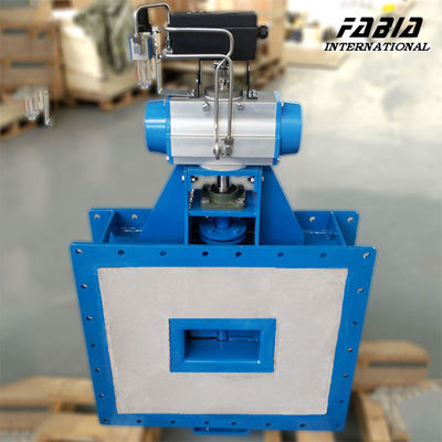 Pneumatic Rectangular Flange RTO Gas Valve  Carbon Steel For Quick On Off And High Temperature